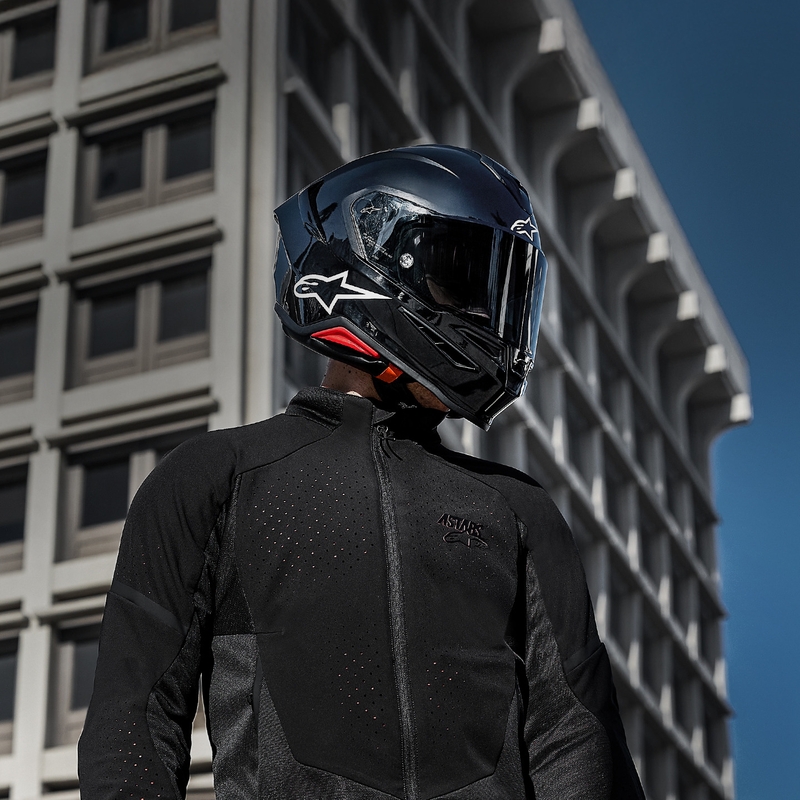 Cască integrală pentru motocicletă Alpinestars S-R7 Solid neagră