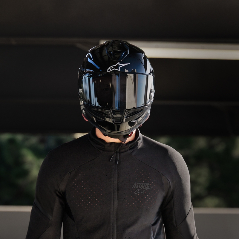 Cască integrală pentru motocicletă Alpinestars S-R7 Solid neagră