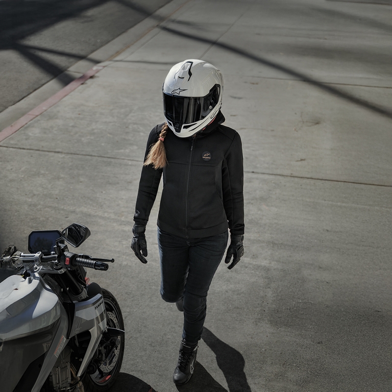 Cască integrală de motocicletă Alpinestars S-R7 Solid, albă