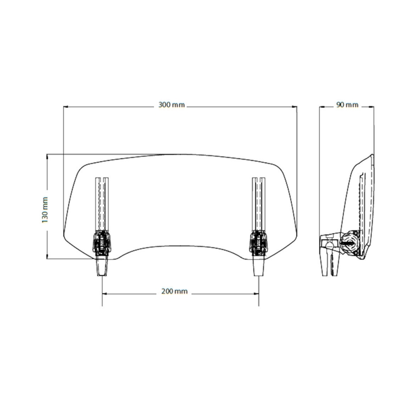 Multiadjustable visor PUIG 2.0 clip-on transparent
