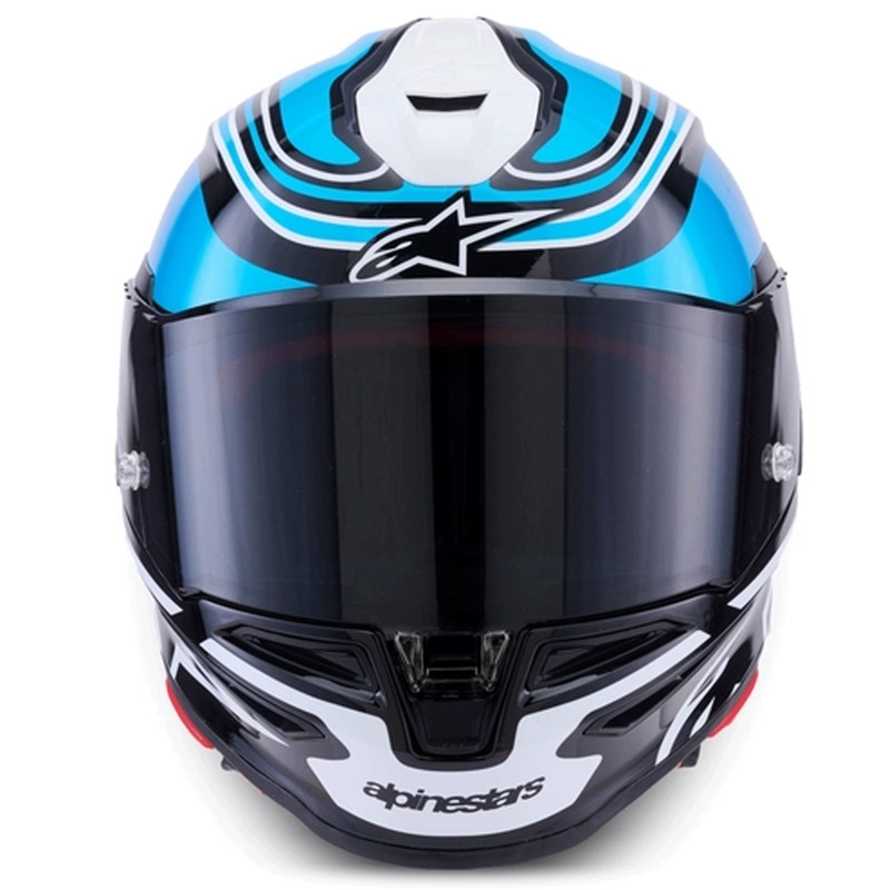 Cască integrală de motocicletă Alpinestars S-R7 Zeal negru-albastru-roz fluo-alb