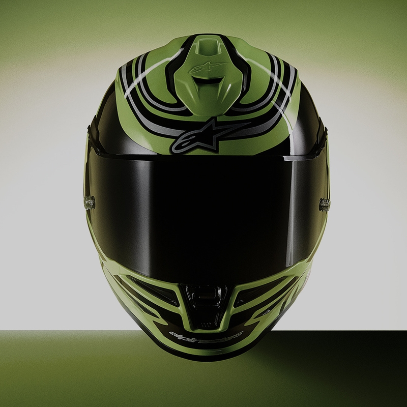 Cască integrală de motocicletă Alpinestars S-R7 Zeal galben fluo-negru-alb
