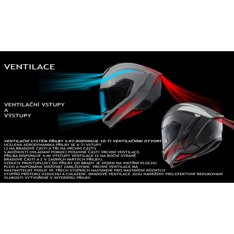 Cască integrală de motocicletă Alpinestars S-R7 Zeal galben fluo-negru-alb