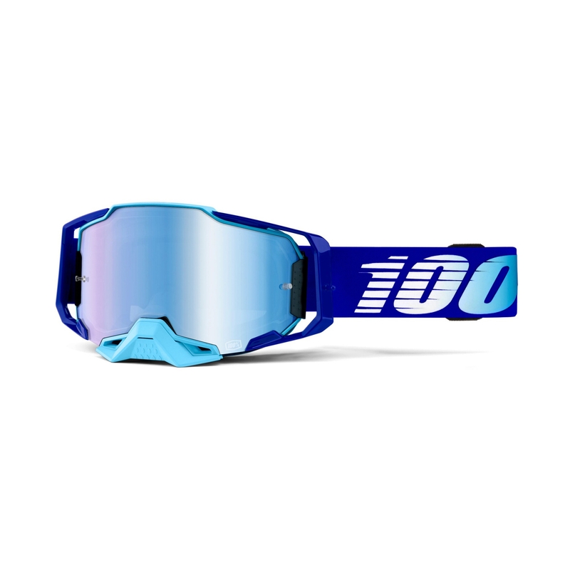 Ochelari de motocros 100% ARMEGA Royal blue (plexi albastru)