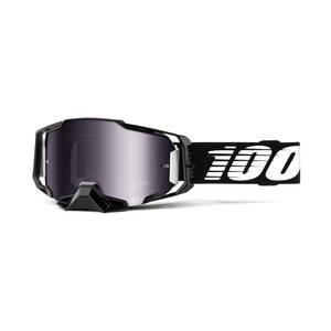 Ochelari de motocros 100% ARMEGA negru (plexi argintiu)