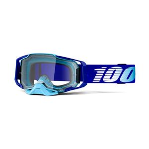 Ochelari de motocros 100% ARMEGA Royal blue (plexi transparent)