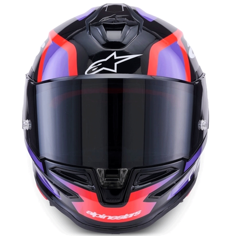 Cască integrală de motocicletă Alpinestars S-R7 Lumen negru-violet-roșu fluo-alb