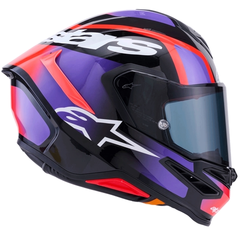 Cască integrală de motocicletă Alpinestars S-R7 Lumen negru-violet-roșu fluo-alb