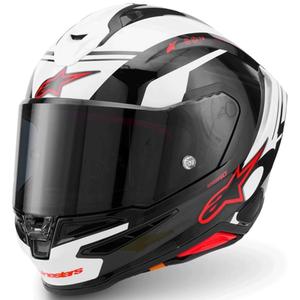 Cască integrală pentru motocicletă Alpinestars S-R7 A-Core negru-alb-roșu