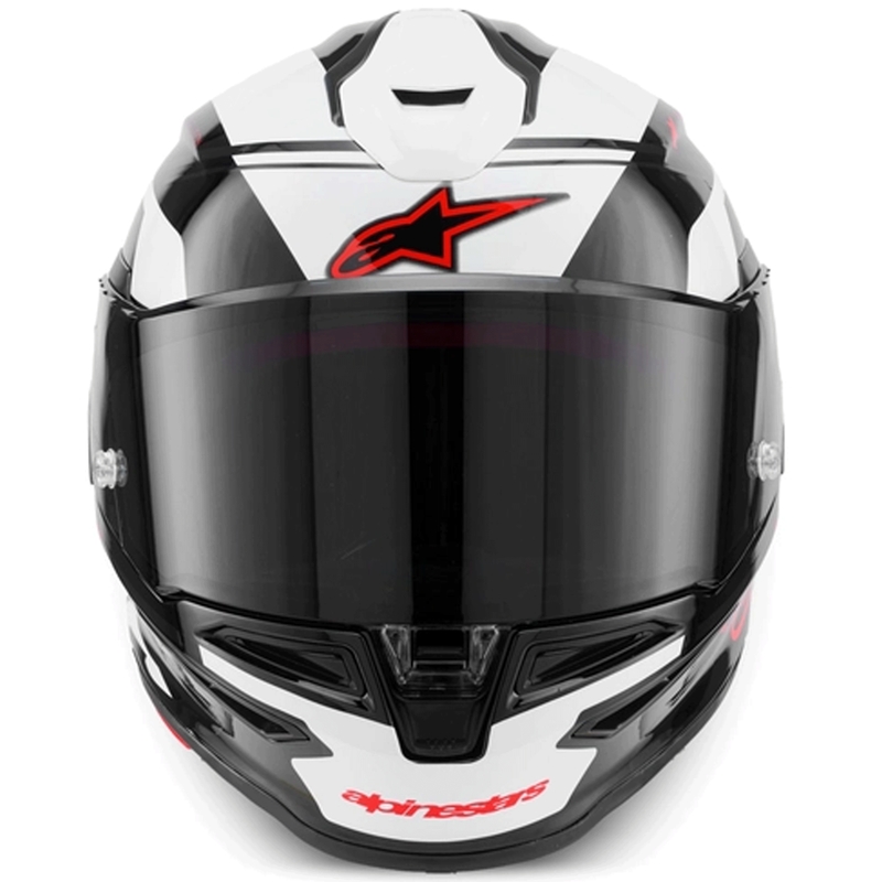 Cască integrală pentru motocicletă Alpinestars S-R7 A-Core negru-alb-roșu