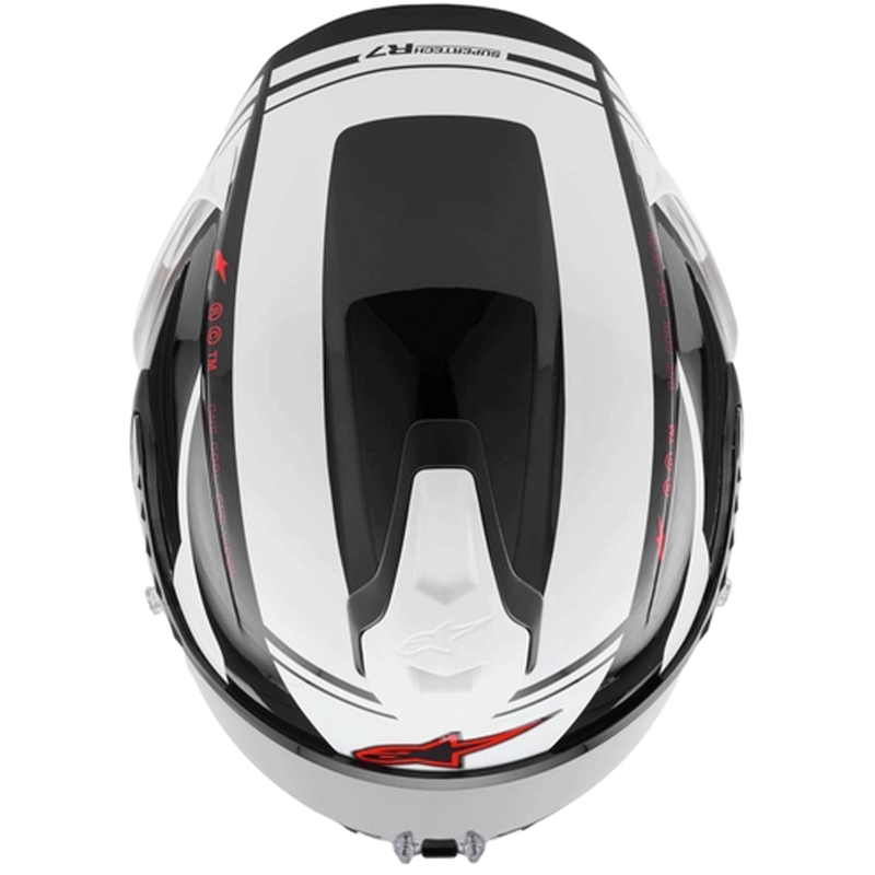 Cască integrală pentru motocicletă Alpinestars S-R7 A-Core negru-alb-roșu