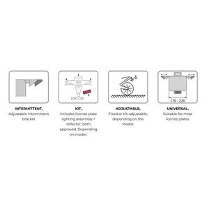 Adjustable license support PUIG 23040N Negru