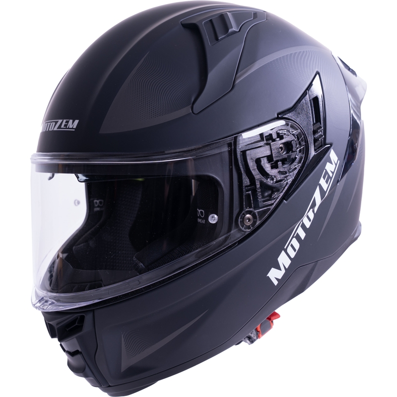 Cască integrală pentru motocicletă MotoZem Guardian, neagră mată - mostră