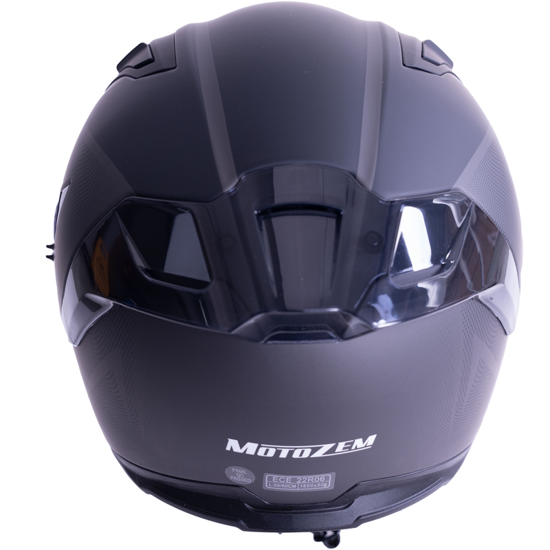 Cască integrală pentru motocicletă MotoZem Guardian, neagră mată - mostră