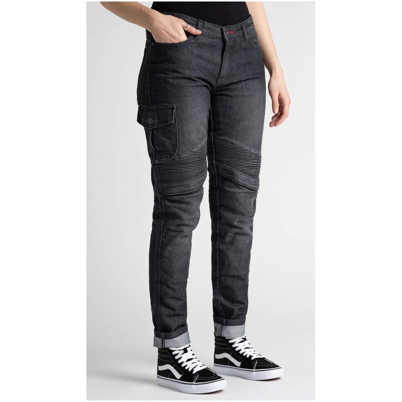BROGER Ohio Negru Blugi de motocicletă pentru femei BROGER Ohio Negru lichidare