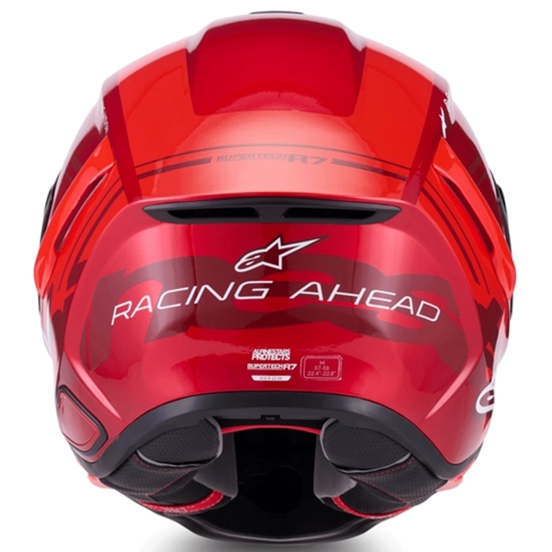 Cască integrală pentru motocicletă Alpinestars S-R7 A-Core roșu-alb