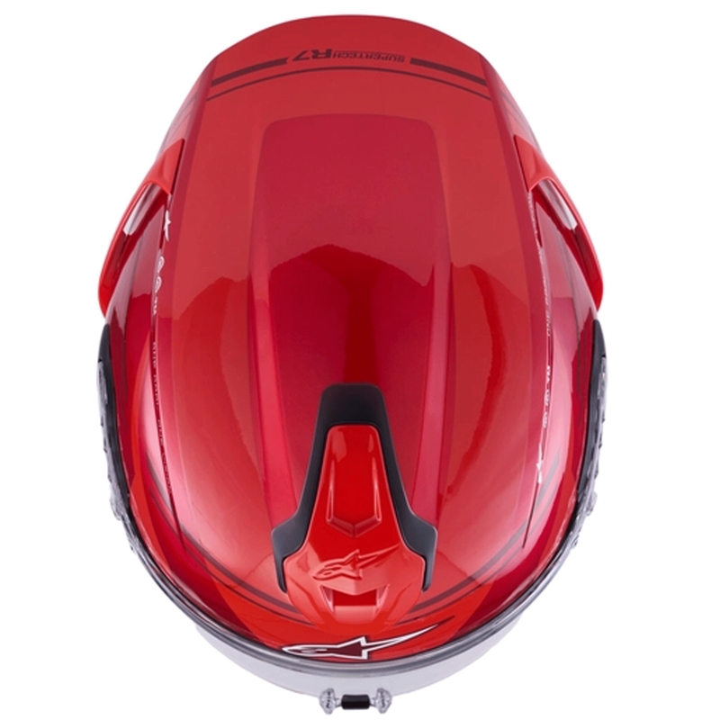 Cască integrală pentru motocicletă Alpinestars S-R7 A-Core roșu-alb