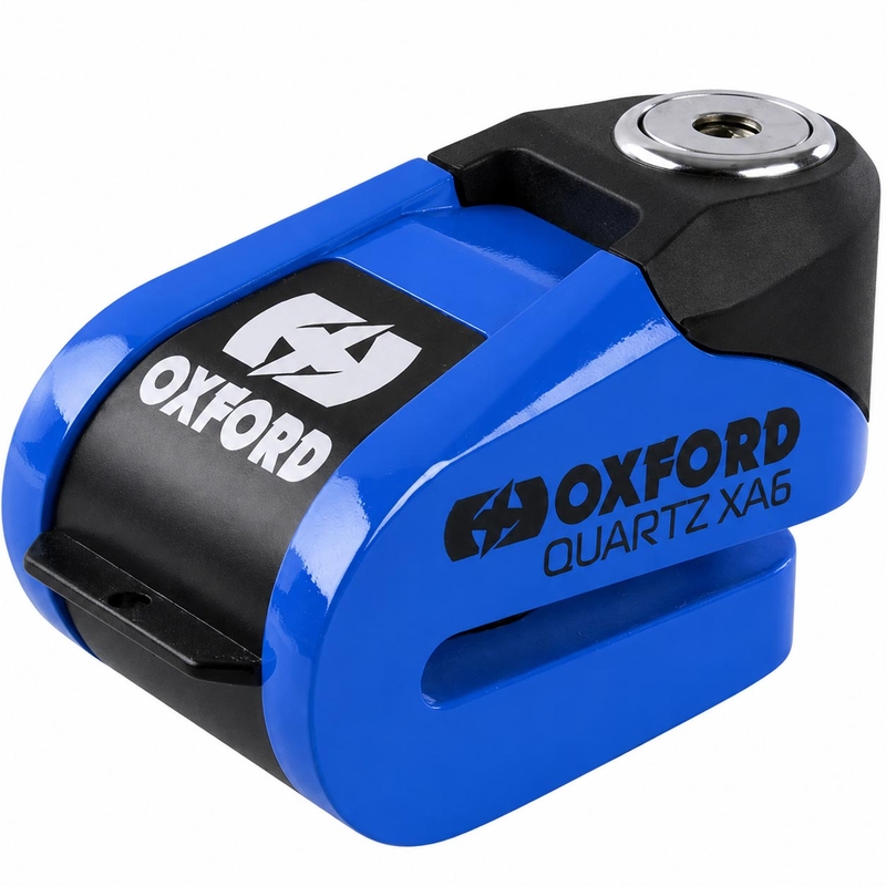 Încuietoare de frână cu disc Oxford Quartz Alarm XA6 - Ediție limitată albastră