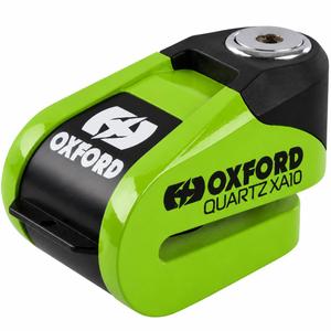 Încuietoare de frână cu disc Oxford Quartz Alarm XA10 - Ediție limitată, verde
