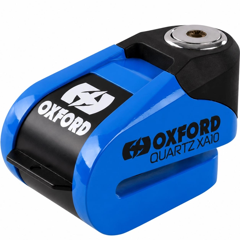 Lacăt de frână cu disc Oxford Quartz Alarm XA10 - Ediție limitată, albastru