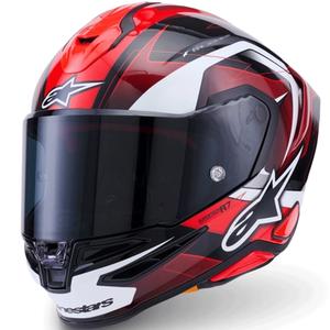 Cască integrală pentru motocicletă Alpinestars S-R7 Kinetis negru-roșu-alb