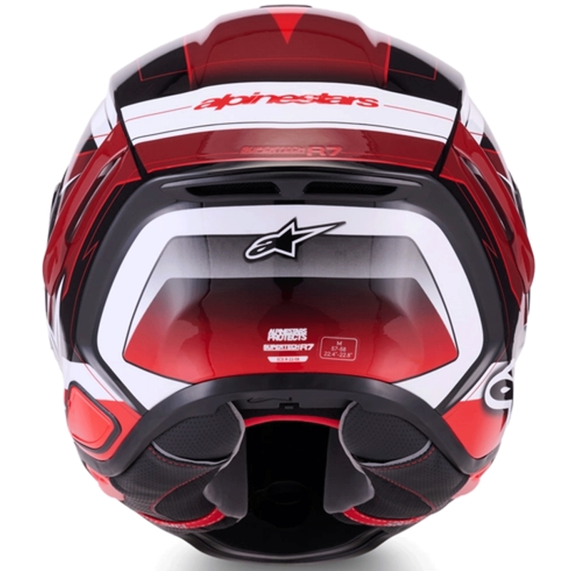 Cască integrală pentru motocicletă Alpinestars S-R7 Kinetis negru-roșu-alb