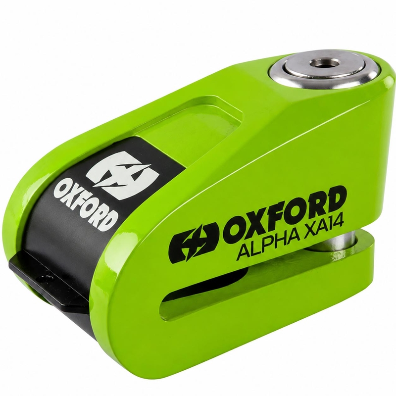 Blocator de frână cu disc Oxford Alpha Alarm XA14 - Ediție limitată verde