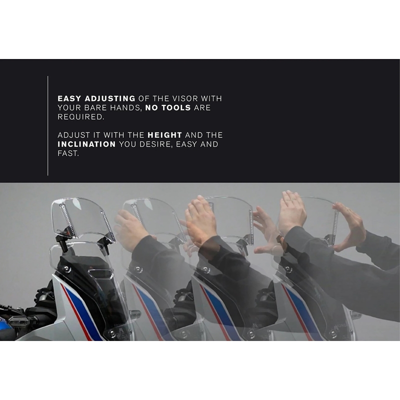Multiadjustable visor PUIG 2.0 clip-on smoke