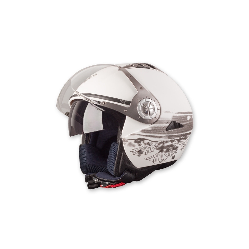 Cască de motocicletă deschisă LS2 TOMCAT chrono alb