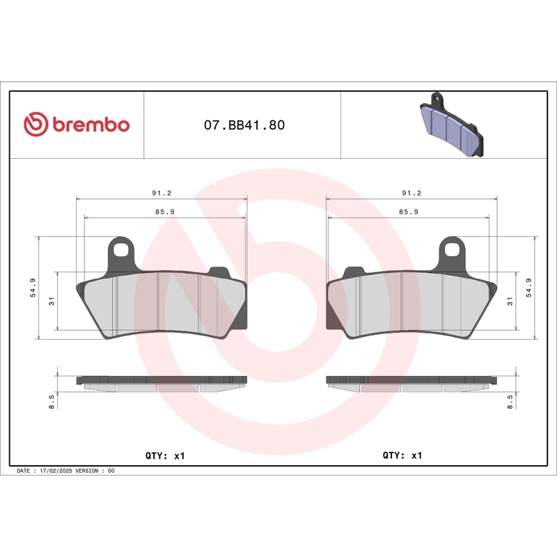 Placute de frana BREMBO