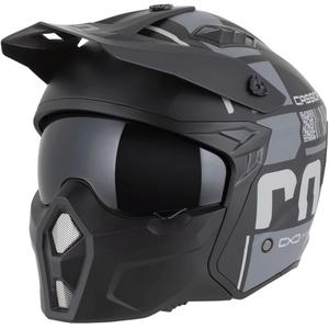 Cască modulară de motocicletă Cassida Cross Country Code negru mat-gri închis-gri deschis
