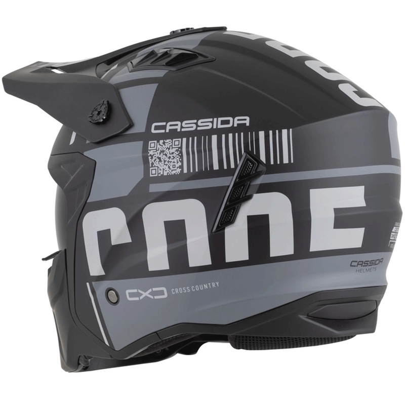 Cască modulară de motocicletă Cassida Cross Country Code negru mat-gri închis-gri deschis