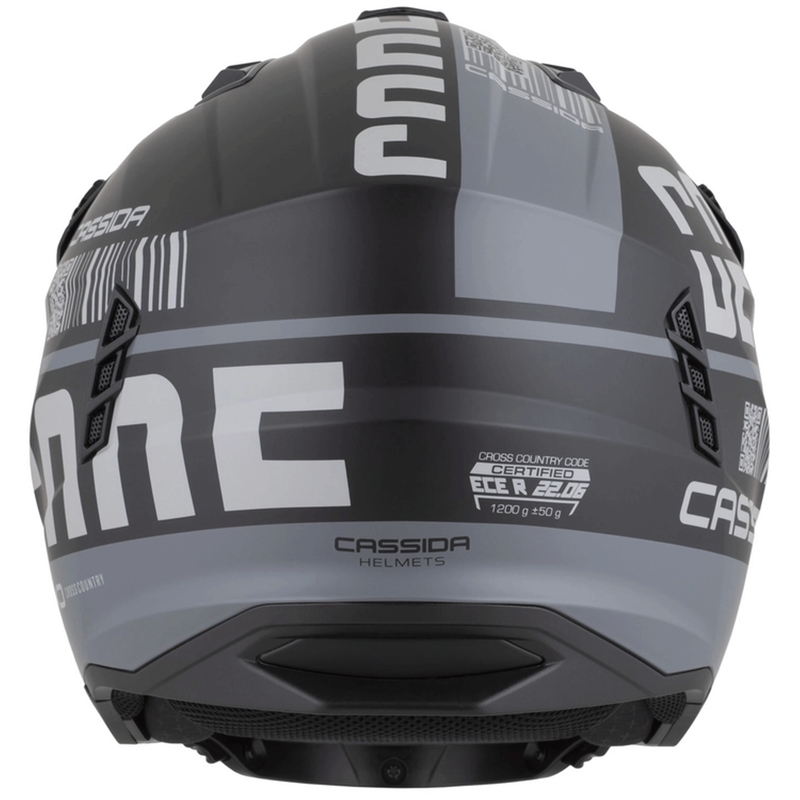Cască modulară de motocicletă Cassida Cross Country Code negru mat-gri închis-gri deschis