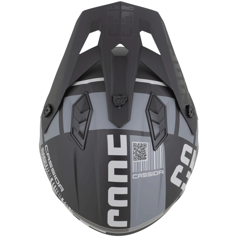 Cască modulară de motocicletă Cassida Cross Country Code negru mat-gri închis-gri deschis