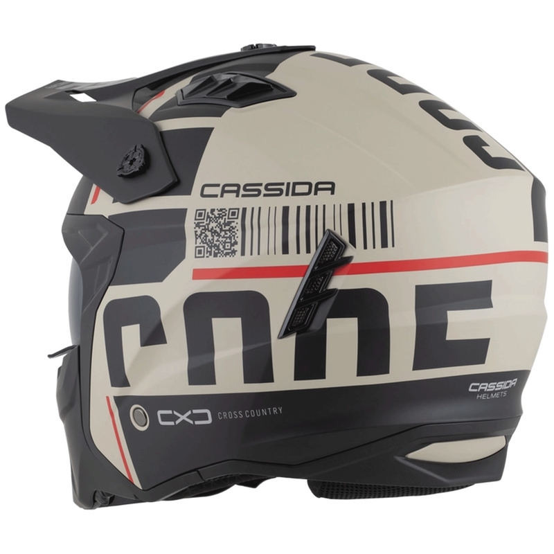 Cască modulară de motocicletă Cassida Cross Country Code nisip mat-negru-roșu