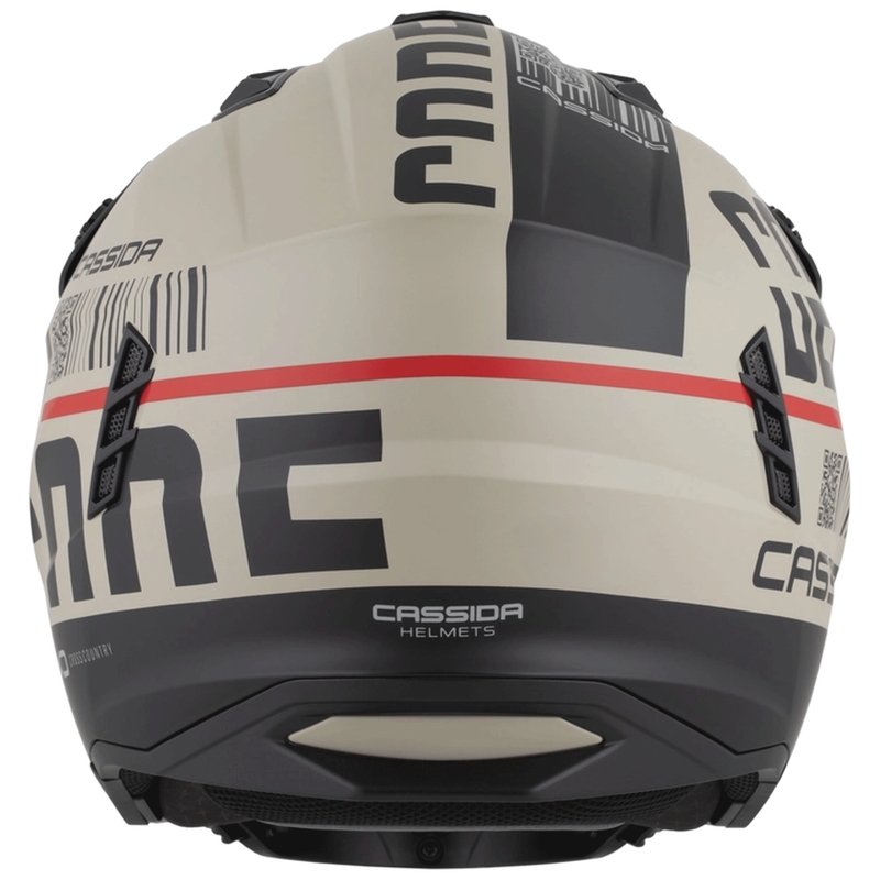 Cască modulară de motocicletă Cassida Cross Country Code nisip mat-negru-roșu