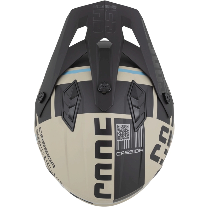 Cască modulară pentru motocicletă Cross Country Code nisip mat-negru-albastru deschis