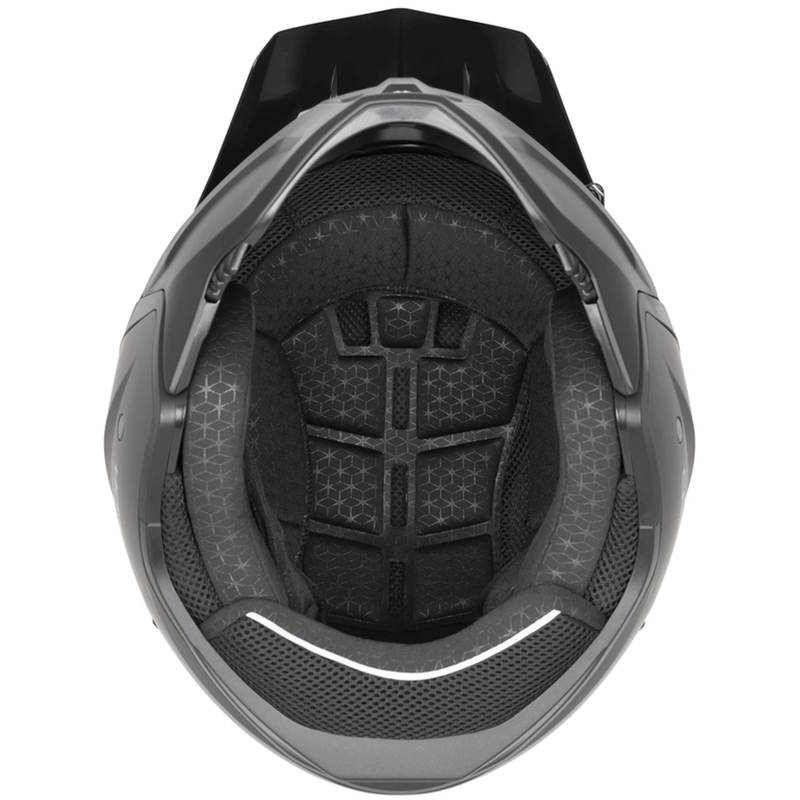 Cască modulară pentru motocicletă Cross Country Code nisip mat-negru-albastru deschis