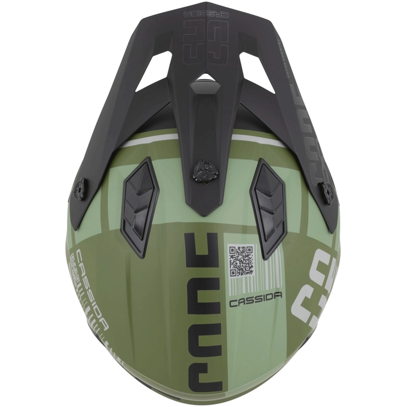 Cască modulară pentru motocicletă Cassida Cross Country Code verde-gri-negru mat