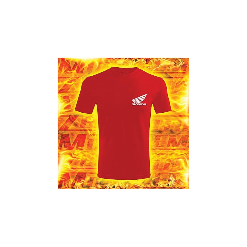 Tricou s motivem Honda roșu