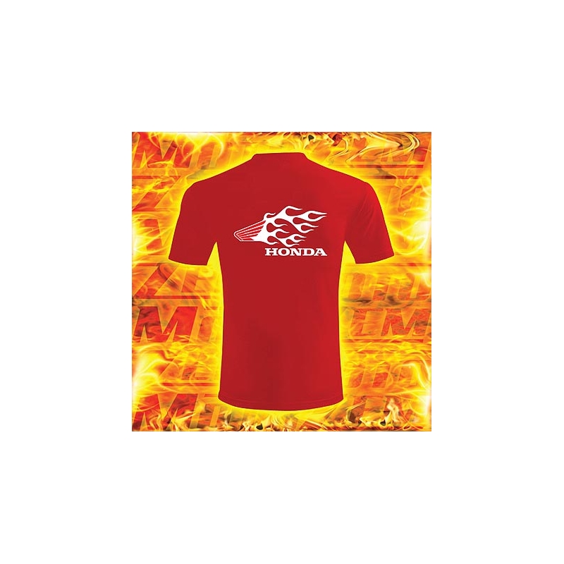 Tricou s motivem Honda roșu