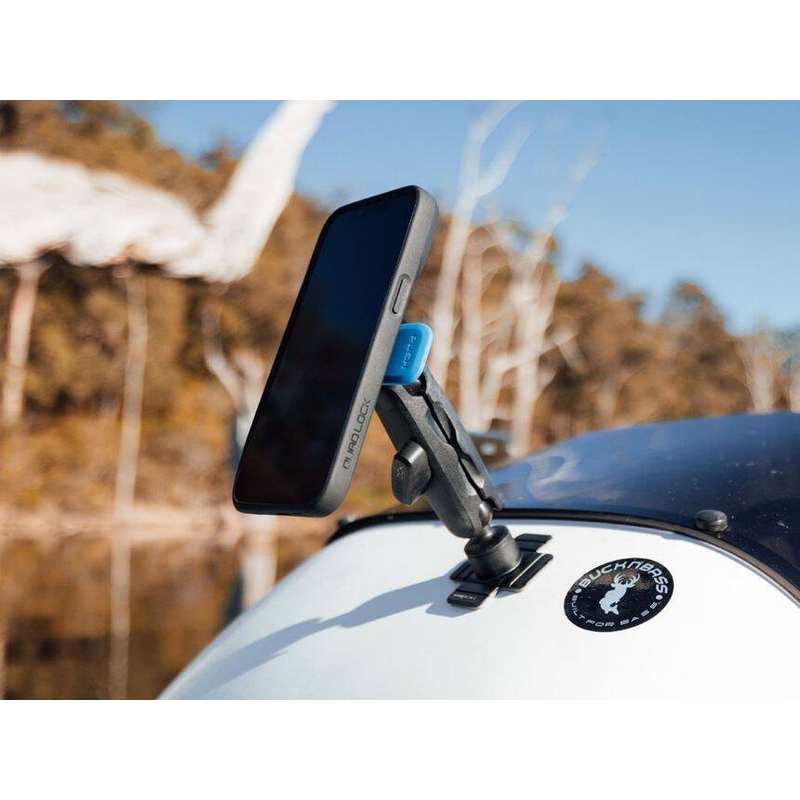 Suport telefon Quad Lock® 360 cu manetă de eliberare, albastru-negru