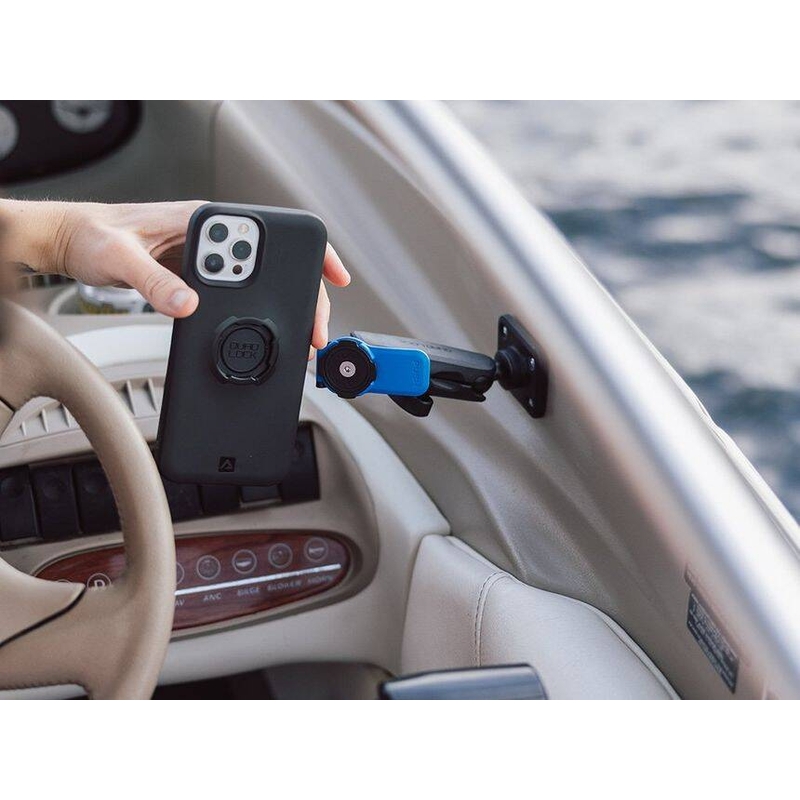 Suport telefon Quad Lock® 360 cu manetă de eliberare, albastru-negru