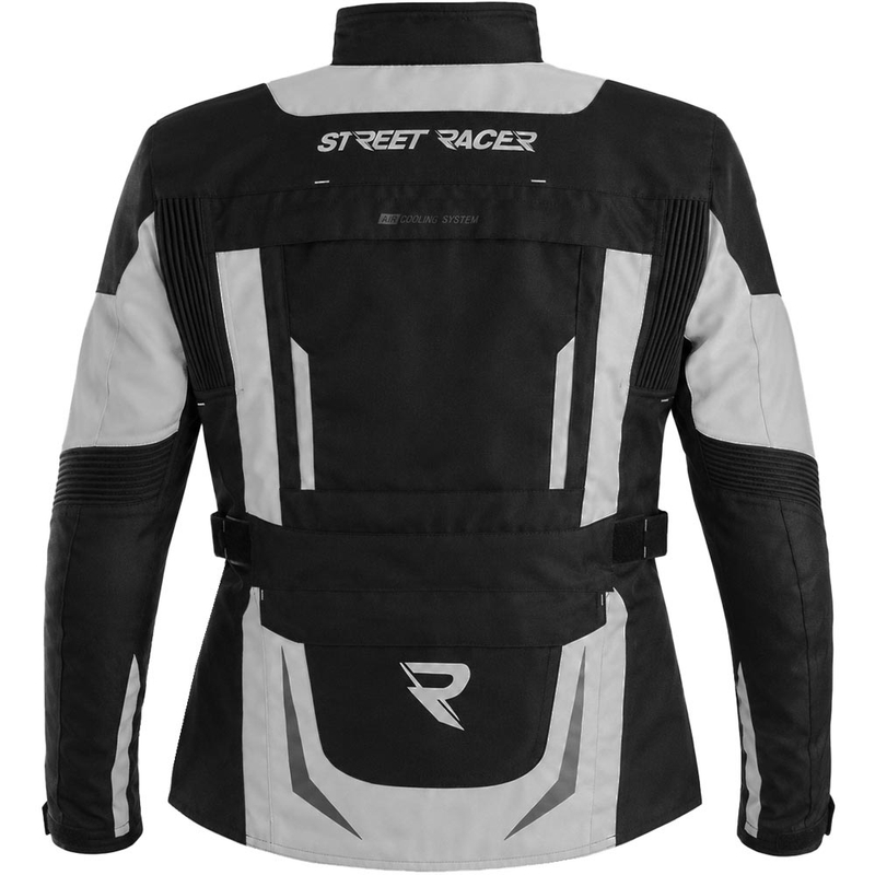 Geacă de motocicletă pentru femei Street Racer Hilax negru-gri deschis