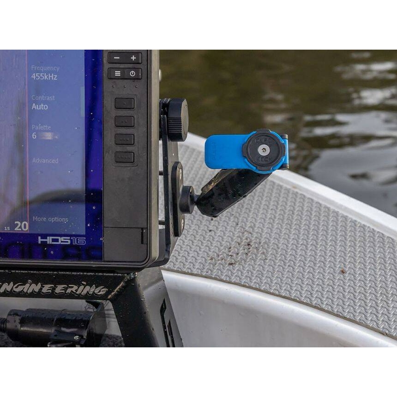 Bază dreptunghiulară plată cu 2 găuri Quad Lock® 360, neagră