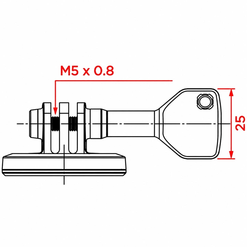 Adaptor pentru cameră sport Quad Lock® - GoPro standard, negru