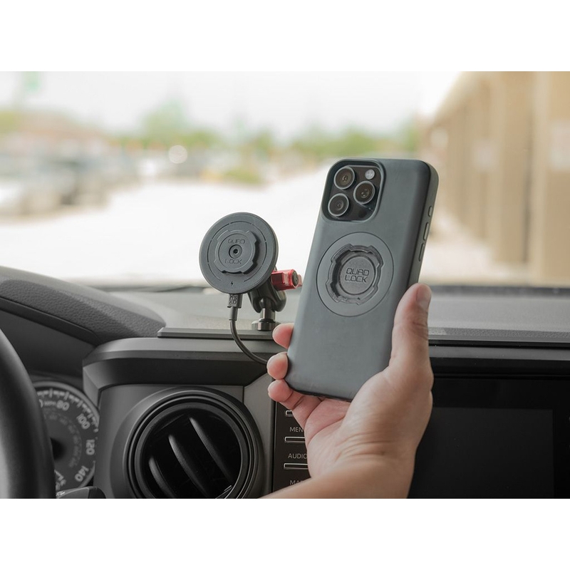 Adaptoare Quad Lock® Car - Capac superior cu bilă, negru