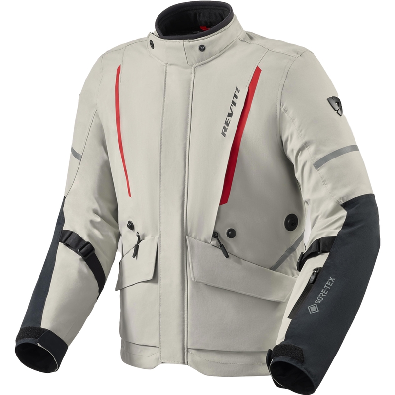 Geacă de motocicletă Revit Vertical 2 GTX gri-roșu