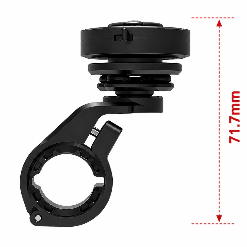 Suport telefon curbat pentru ghidonul motocicletei GRxplore MT10, negru