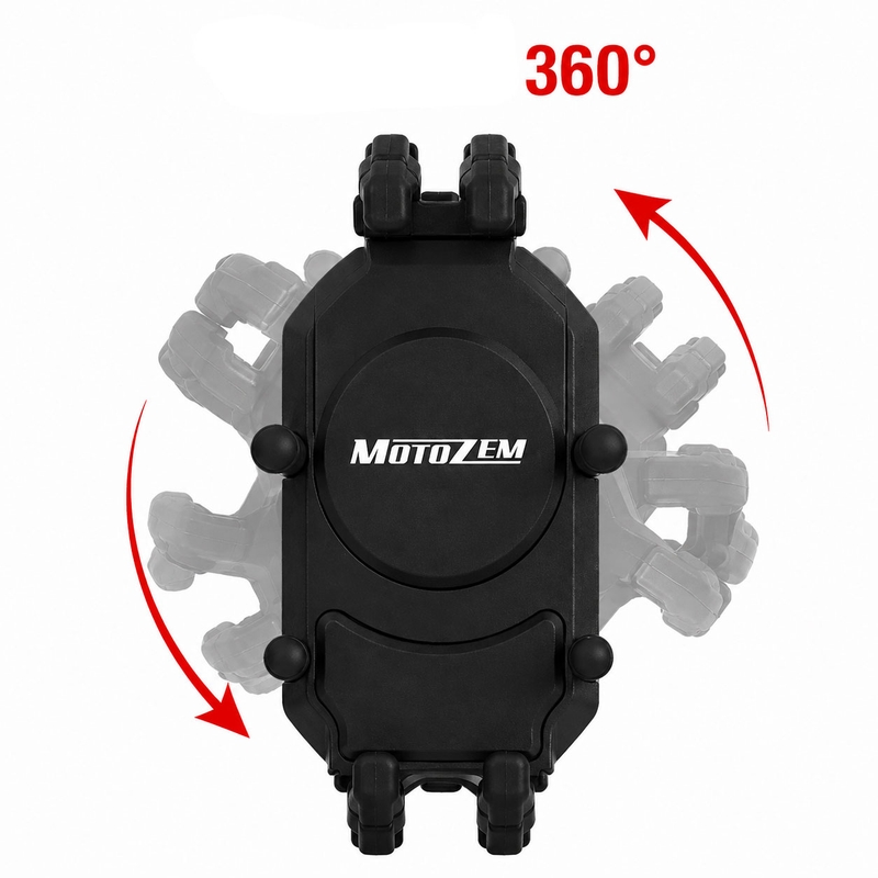 Suport telefon mobil antivibrații MotoZem Claw, negru